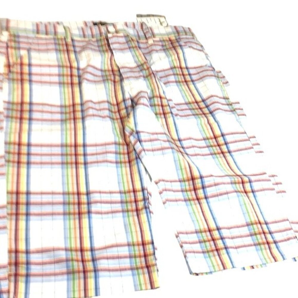 PWT Vintage Womens Shorts Bermuda Plaid Multicolored Size 19 NWT